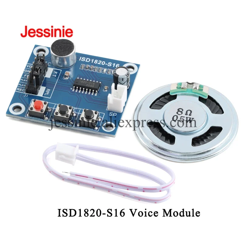 ISD1820-S16 Voice Module ISD1820 Recording Playback Module With Microphones Speaker