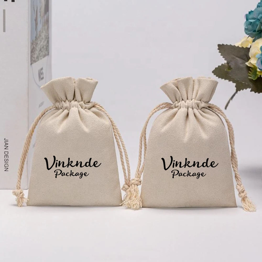 

100 шт., подарочные сумки с логотипом на шнурке, косметичка из микрофибры, свадебный подарок, упаковочные пакеты для хранения конфет