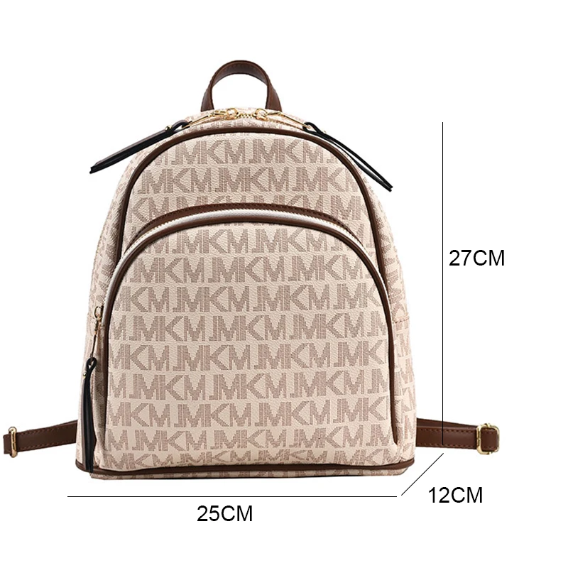 Fashion Designer Women's Backpack Vintage Print PU Leather Backpack Casual Anti theft Travel Backpack Girl 2023 New Backpacks