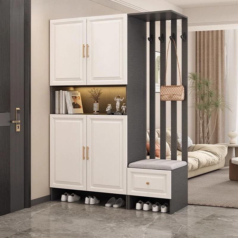 

Solid wood entrance cabinet, door screen partition, living room, modern simple household entrance, front door, shoe cabinet inte