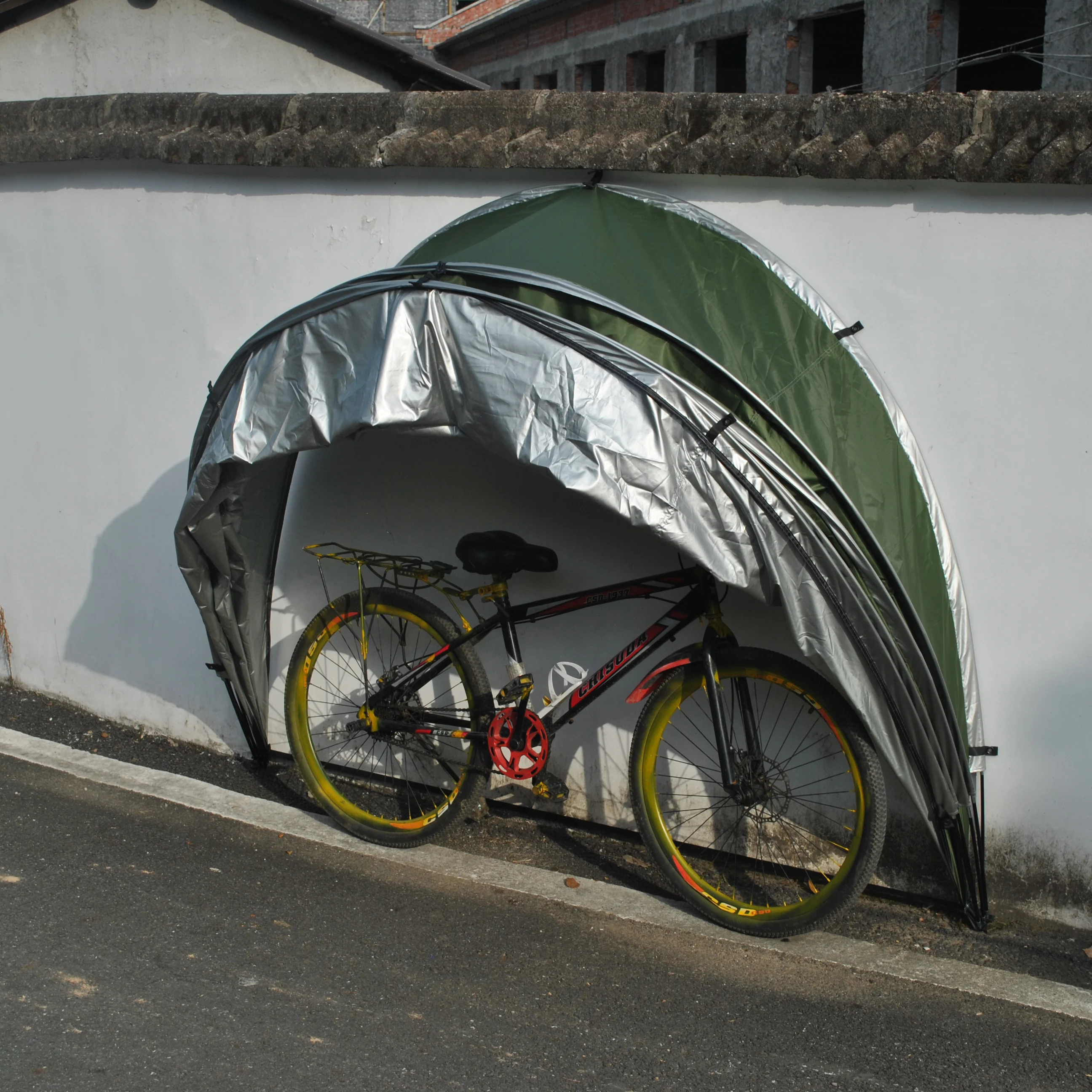 

Rainproof and Dustproof Motorcycle Storage Tent, Multi-function Fence Tent, Hanging on Wall, For 3 Bicycles, 2 Motorcycle