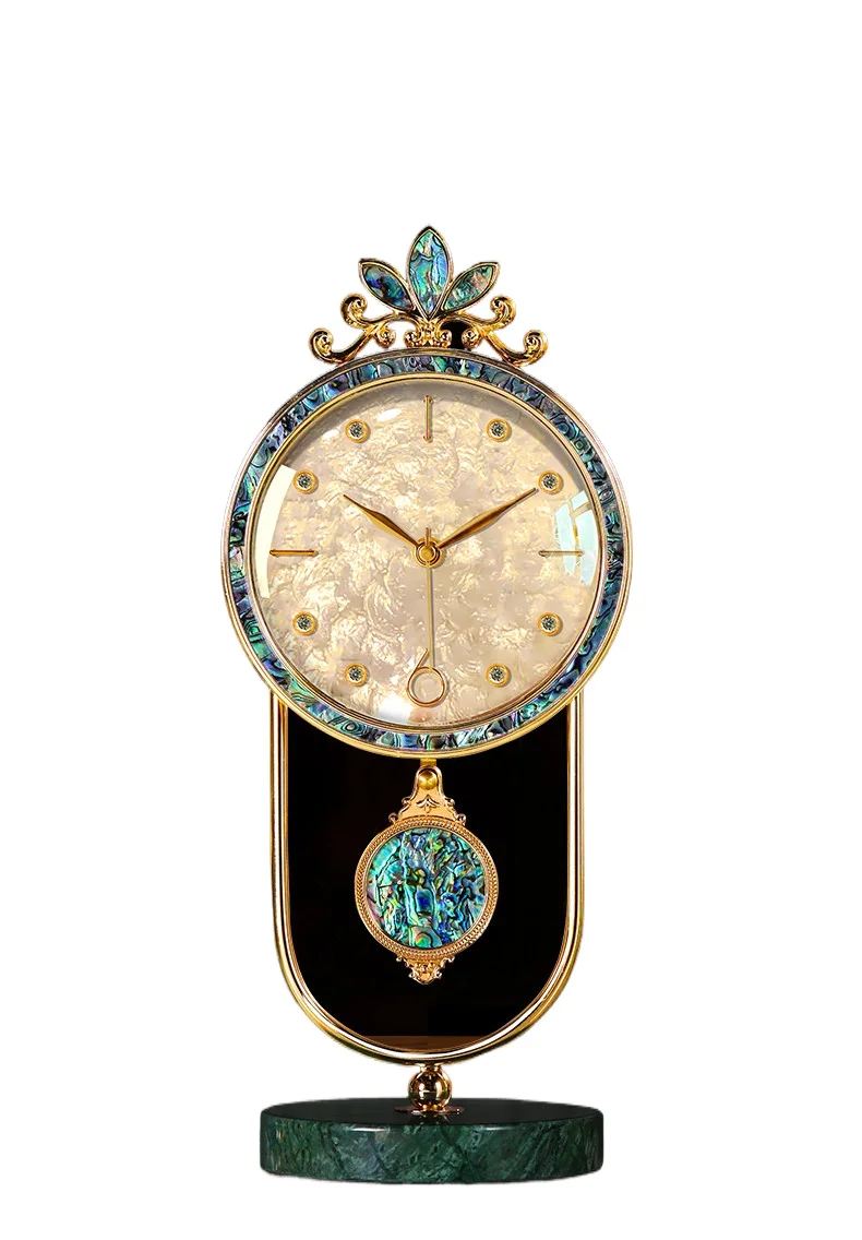 LMM light luxury decoration new seat clock high-end pendulum desktop European table clock desktop ornament