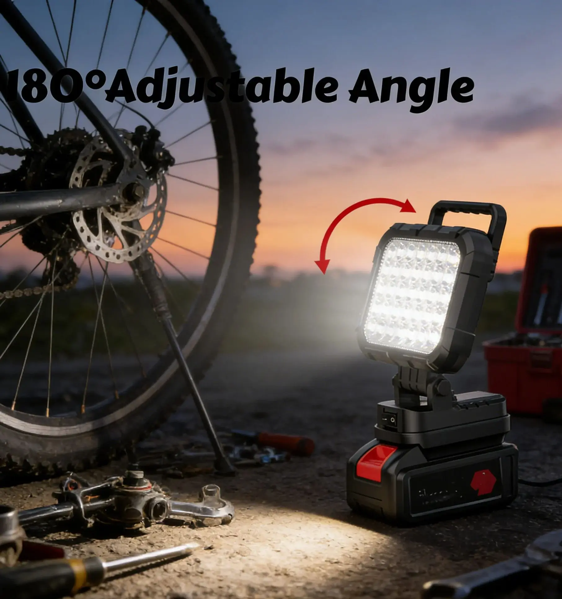 

Dual USB 3/4/5/8 inches Working Spotlight Portable Lamp Hand Lantern for Makita for Dewalt for Milwaukee Battery Accessory