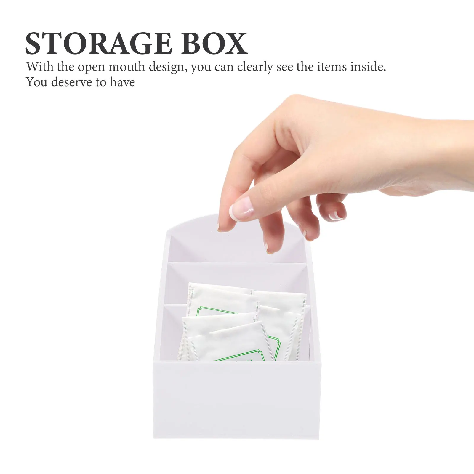 

Seasoning Bag Box Acrylic Coffee Station Organizer Storage Holder For Tea Bags Sugar Bags Hotel Inn Kitchen Desktop