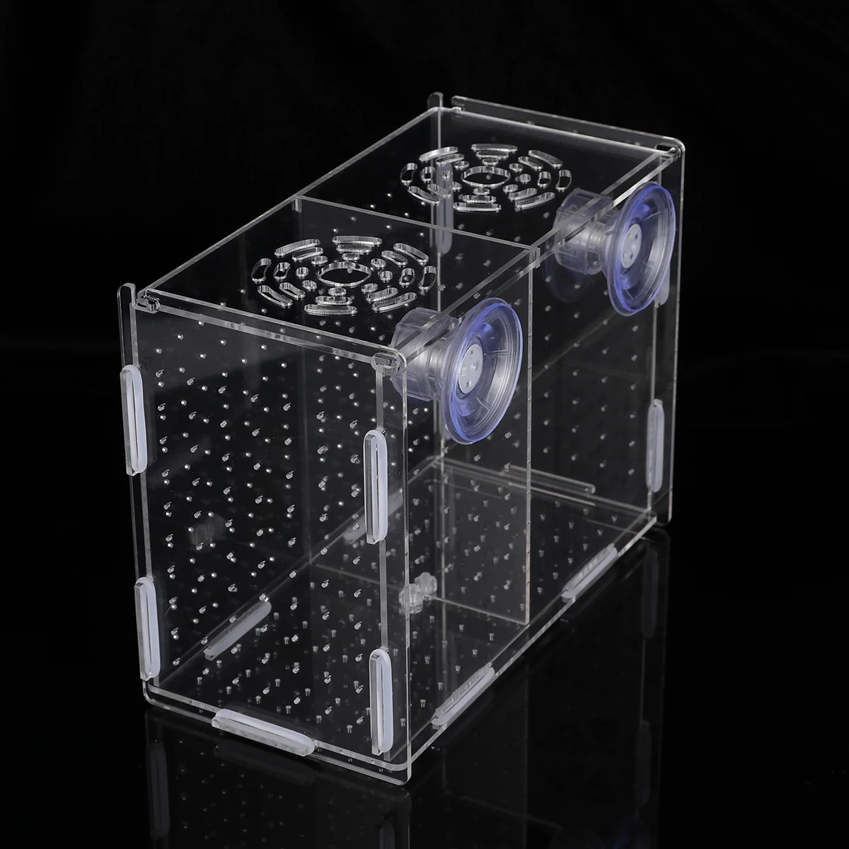 Transparent Fish Tank Breeding Isolation Box Aquarium Incubator Hatching Boxes Multifunctional Acrylic Fish Tank Holder(Suction