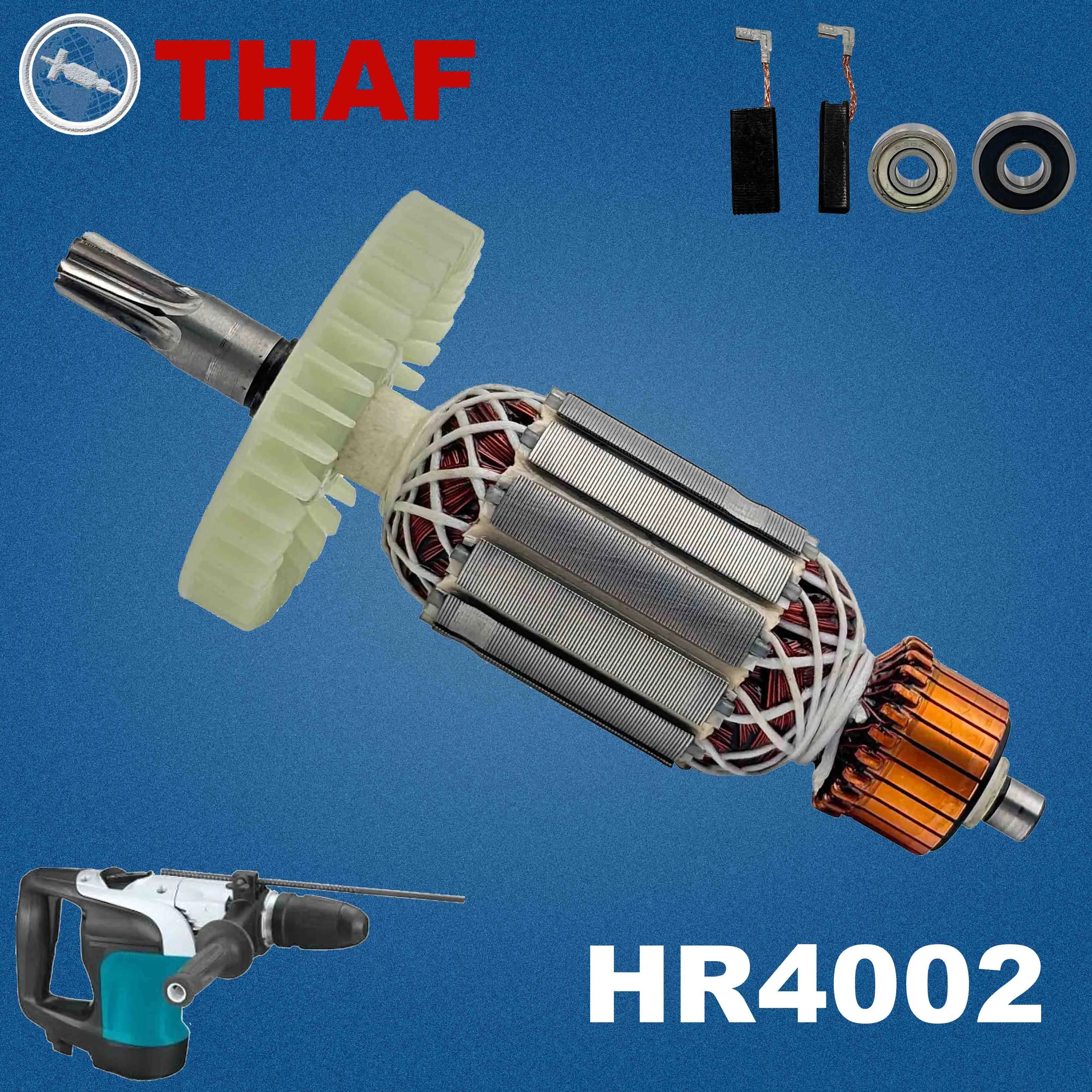AC 220V 240V HR4002 Armature Rotor For MAKITA Hammer Drill Spare Parts Rotary Hammer Breaker…
