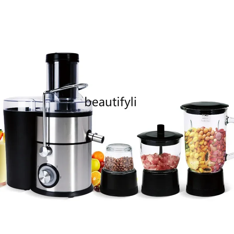 220V household four-in-one large-capacity juicing separation juicer, multi-functional large-diameter original juicer