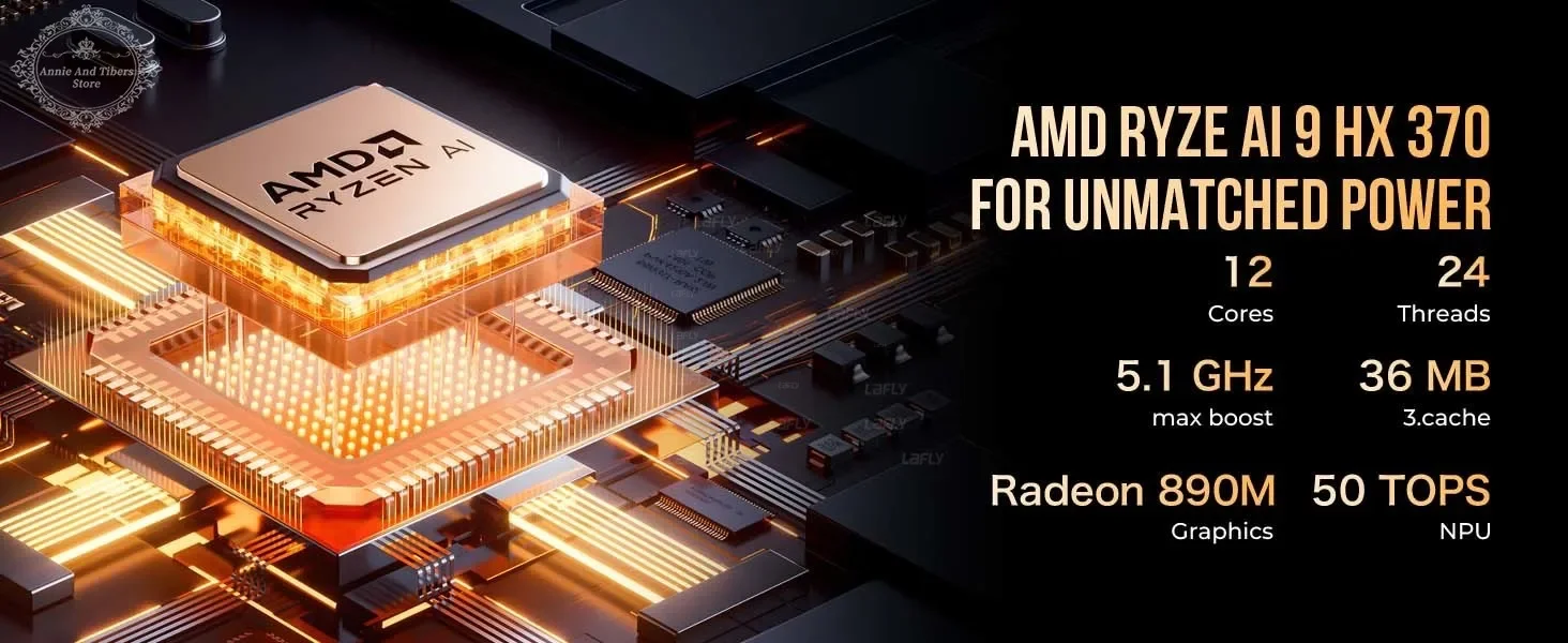 GMKtec EVO-X1 Mini PC AMD Ryzen AI 9 HX370 Windows 11 Pro M.2 SSD