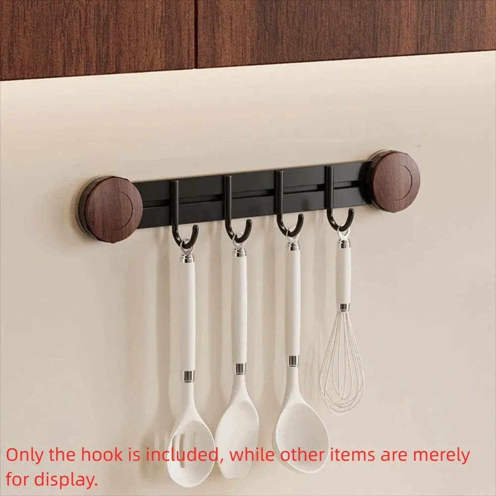 

4/6 Hooks Vacuum Suction Cup Hooks No Drilling Wall-Mounted Hanging Clothes Hooks Traceless Removable Kitchen Storage Hooks