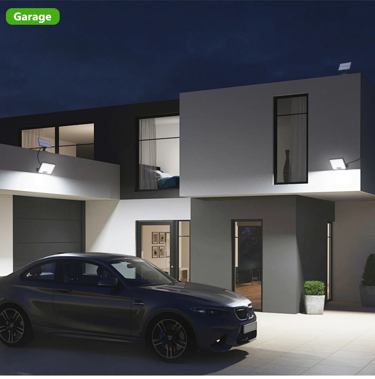 Solar Lights Outdoor with Motion Sensor Solar Flood Lights Waterproof Dusk to Dawn Solar Powered Security Spot Lights for Porch