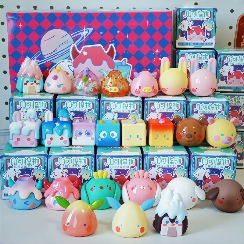 

Glittering Realm Of Geometric Monsters Series Mini Blind Bag Guess Bag Mystery Box Toys Doll Anime Figure Desktop Ornaments