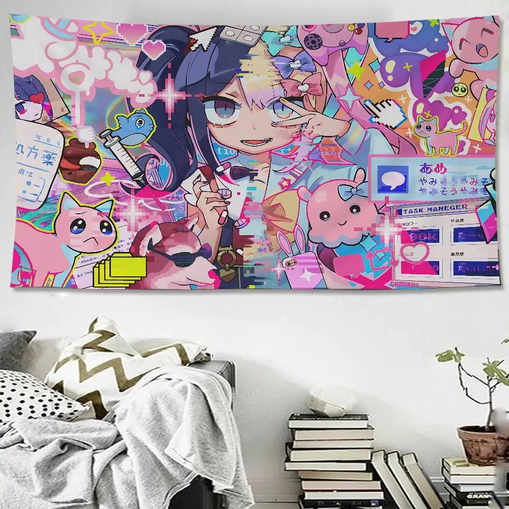 Game N-NEEDY GIRL OVERDOSE Hanging Bohemian Tapestry Bohemian Wall Tapestries Mandala Kawaii Room Decor
