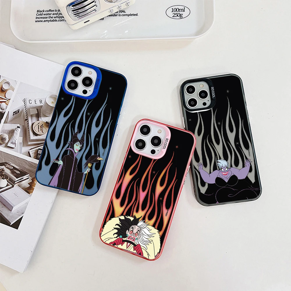 Disney Villain Queen Case for VIVO Y15S Y16 Y17S Y21 Y22S Y27 Y50 Y91 Y93 V23 V25 V27 V29 S1 Pro 5G Matte Shockproof Back Cover