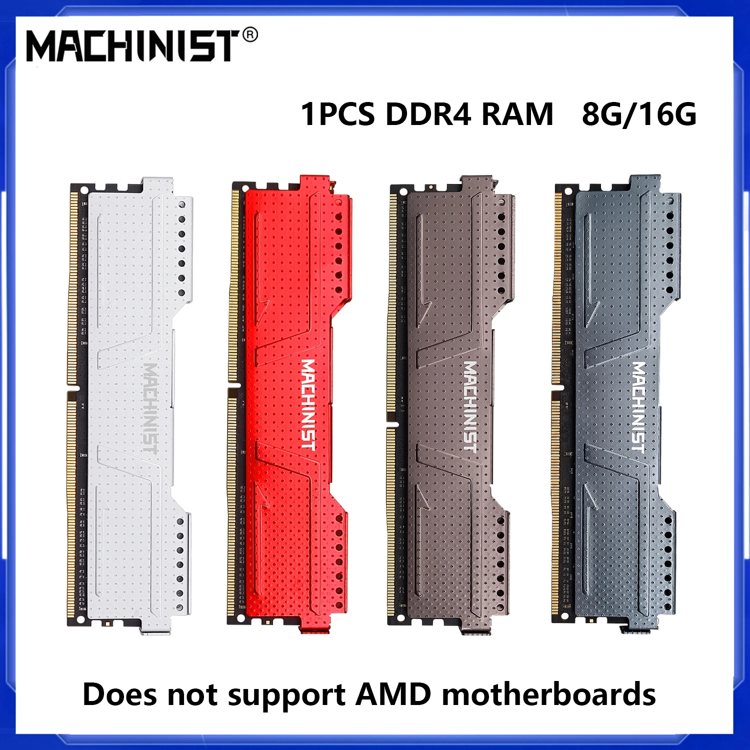 

MACHINIST DDR4 Ram 8GB 16GB 3200MHz 2666MHz 2133MHz DRAM DIMM Memory 288pin Ram 8GB 16GB Desktop Memory