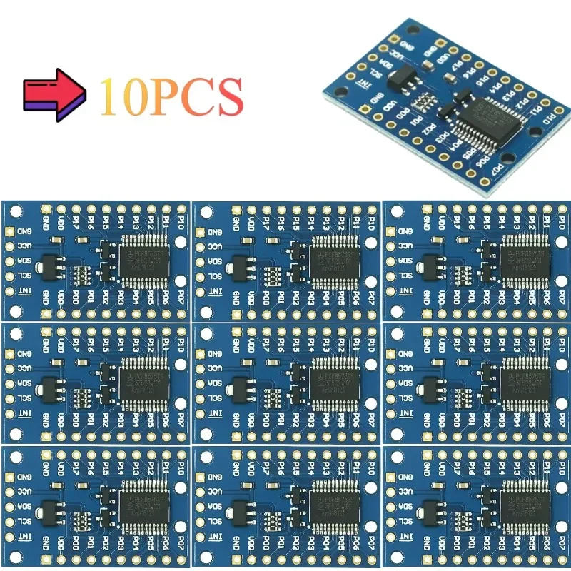 1 - 10db PCF8575 Egyenáram 2.5-5.5V Modul Bővítés Ió Bal oldal expander Deszka  I2C Előadás vmiről kontroly 16 Ió ports számára arduino