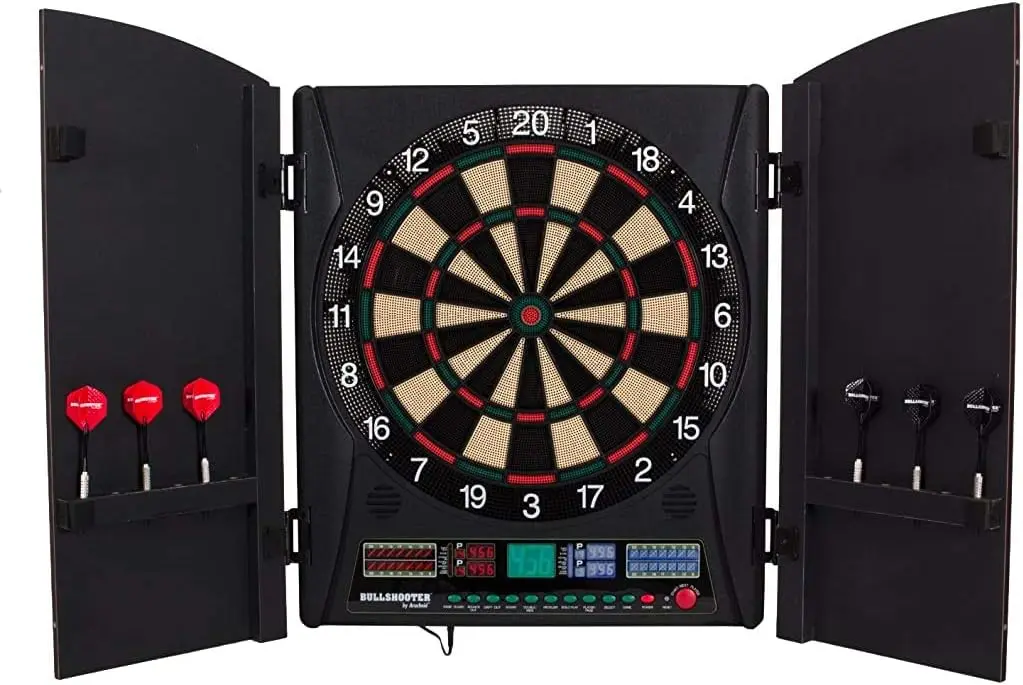 

Electronic Soft Tip Dartboard Set with Backlit Scoring, 38 Games, 137 Options