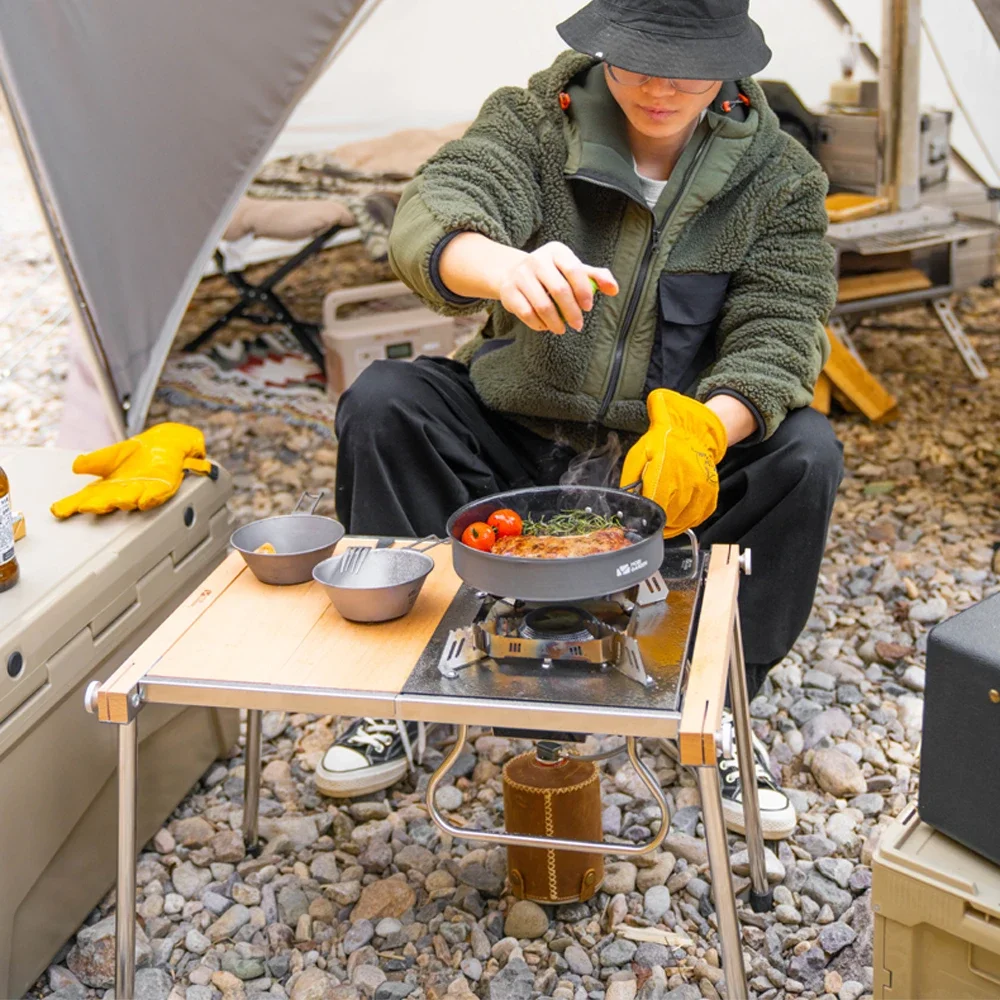 Exquisite Camping Folding Table BBQ Multifunctional Outdoor Portable Picnic Stainless Steel