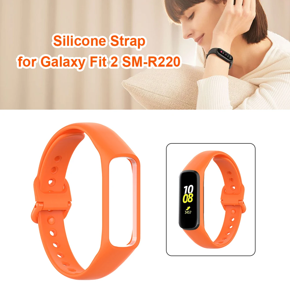 Silicone Sport Band Strap For Samsung Galaxy Fit 2 SM-R220 Smart Bracelet Wrist Strap Watch Bracelet Replacement Watchband