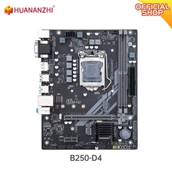 HUANANZHI B250 D4 M-ATX Motherboard Intel LGA 1151 Support 6/7/8/9 generation DDR4 2133/2400/2666MHz 32GB M.2 SATA3 USB3.0 VGA