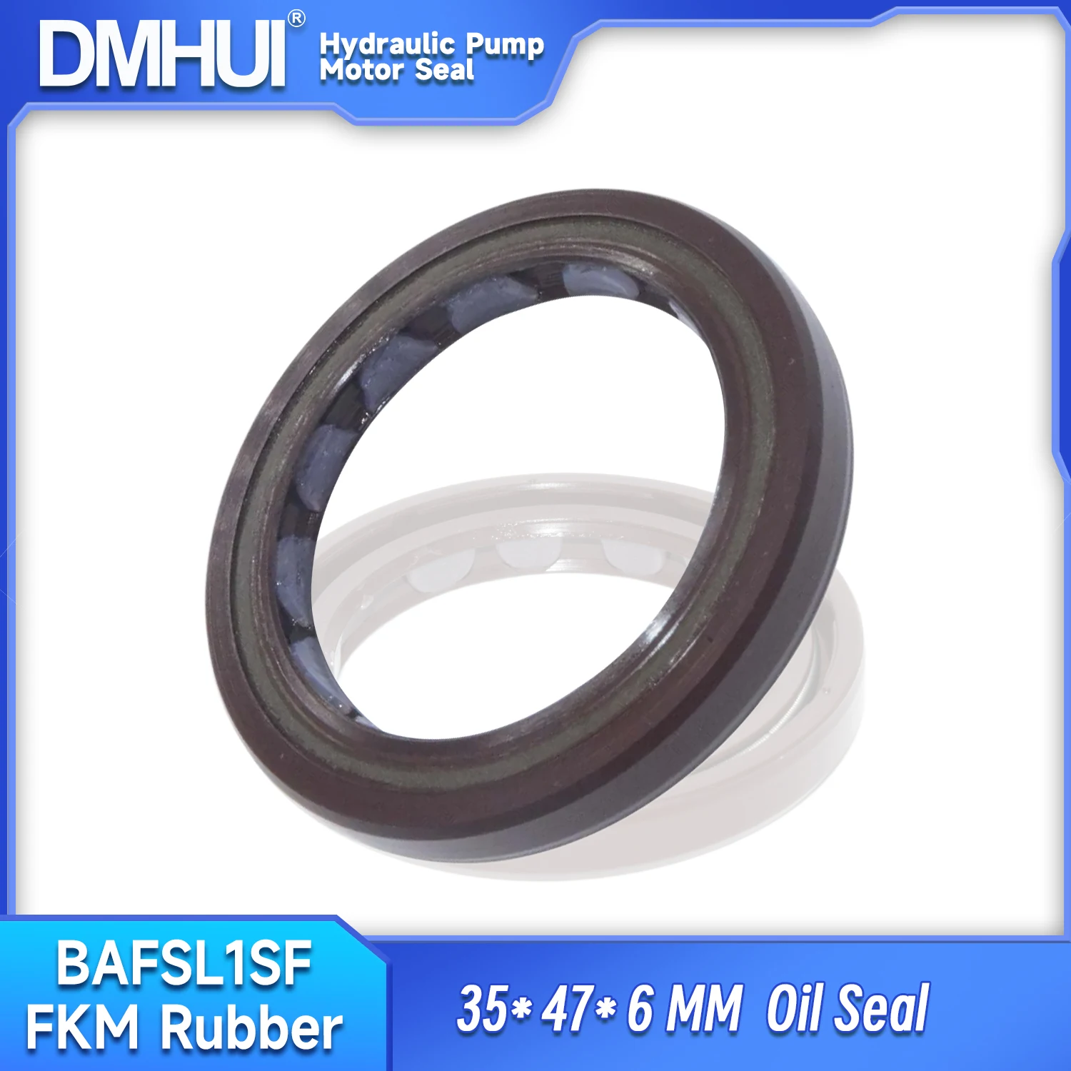 

DMHUI Rotary Shaft Oil Seal 35*47*6mm BAFSL1SF Type FPM Rubber High Pressure Sealing Ring for Hydraulic Pump Motor