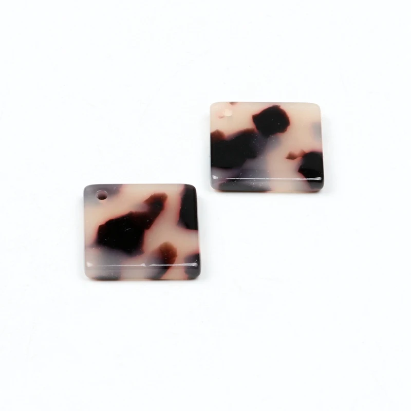 Leopard Print Tortoise Shell Charm Acetate Acrylic Bead Earring Parts