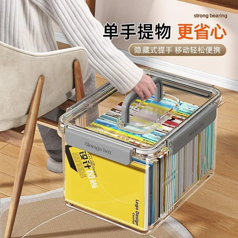 

Home Snacks Toys Clothes Books Storage Boxes Large Capacity Turnover Box Transparent Sealed Bin
