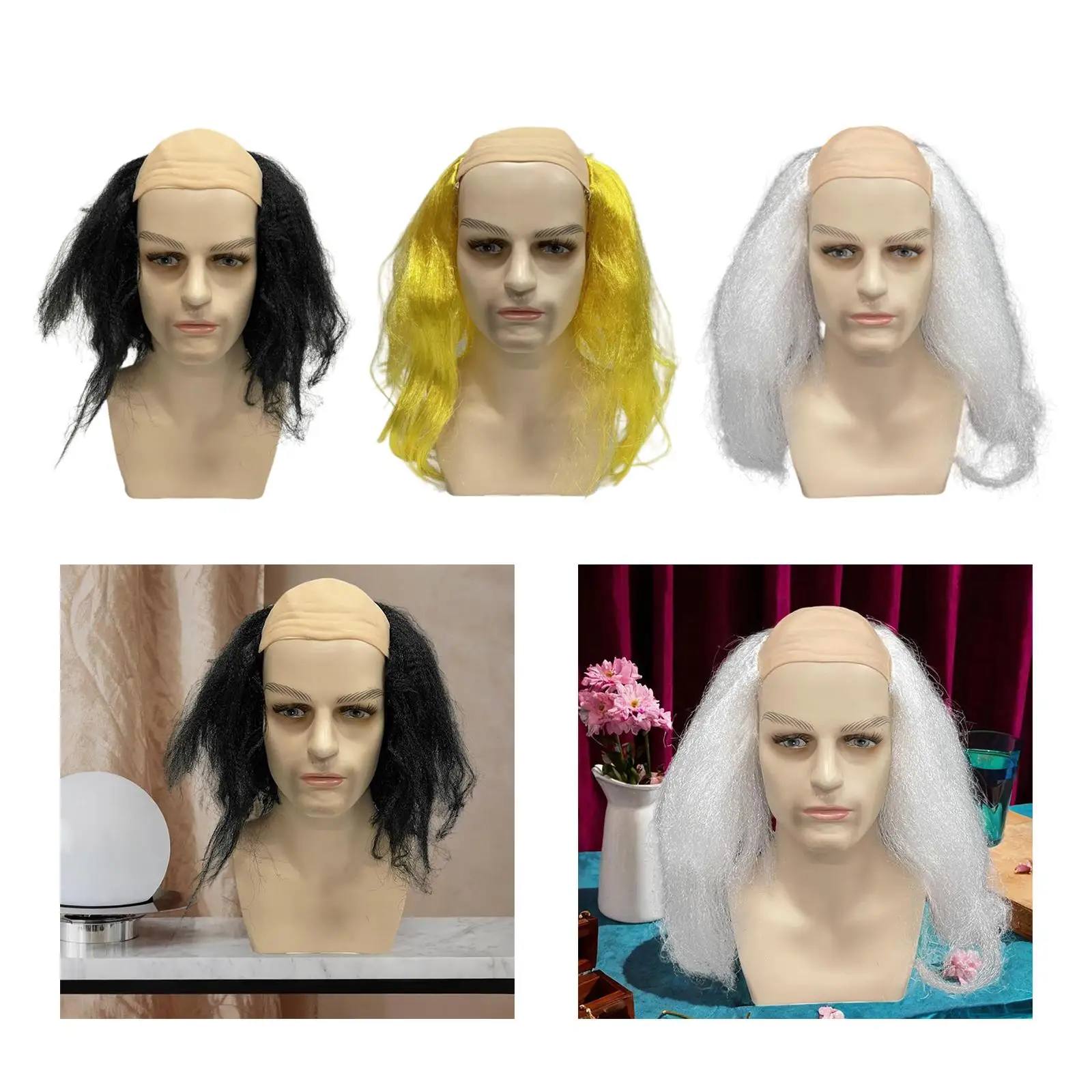 

Balding Cap Wig Heat Resistant Costume Accessory for Cosplay Halloween Anime