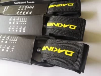 Correa de pie de surf negra recta de TPU de 6-10 pies Correas de tabla de surf DK Cuerdas de pie de 7 mm