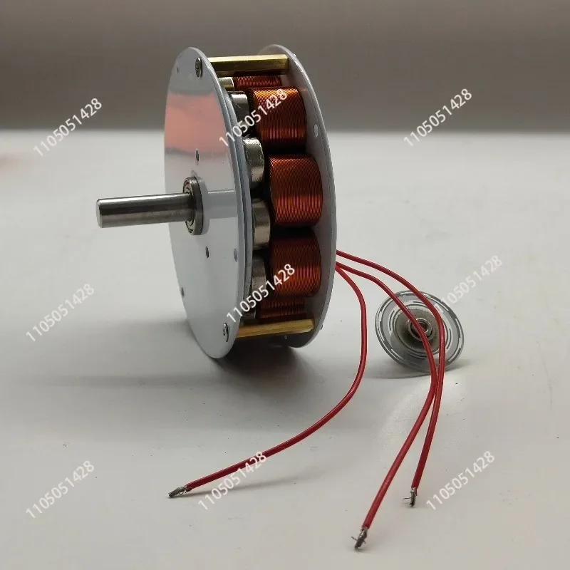 Micro disc type with iron core generator, strong magnetic, low speed, high power generation, multi-pole, three-phase alternator