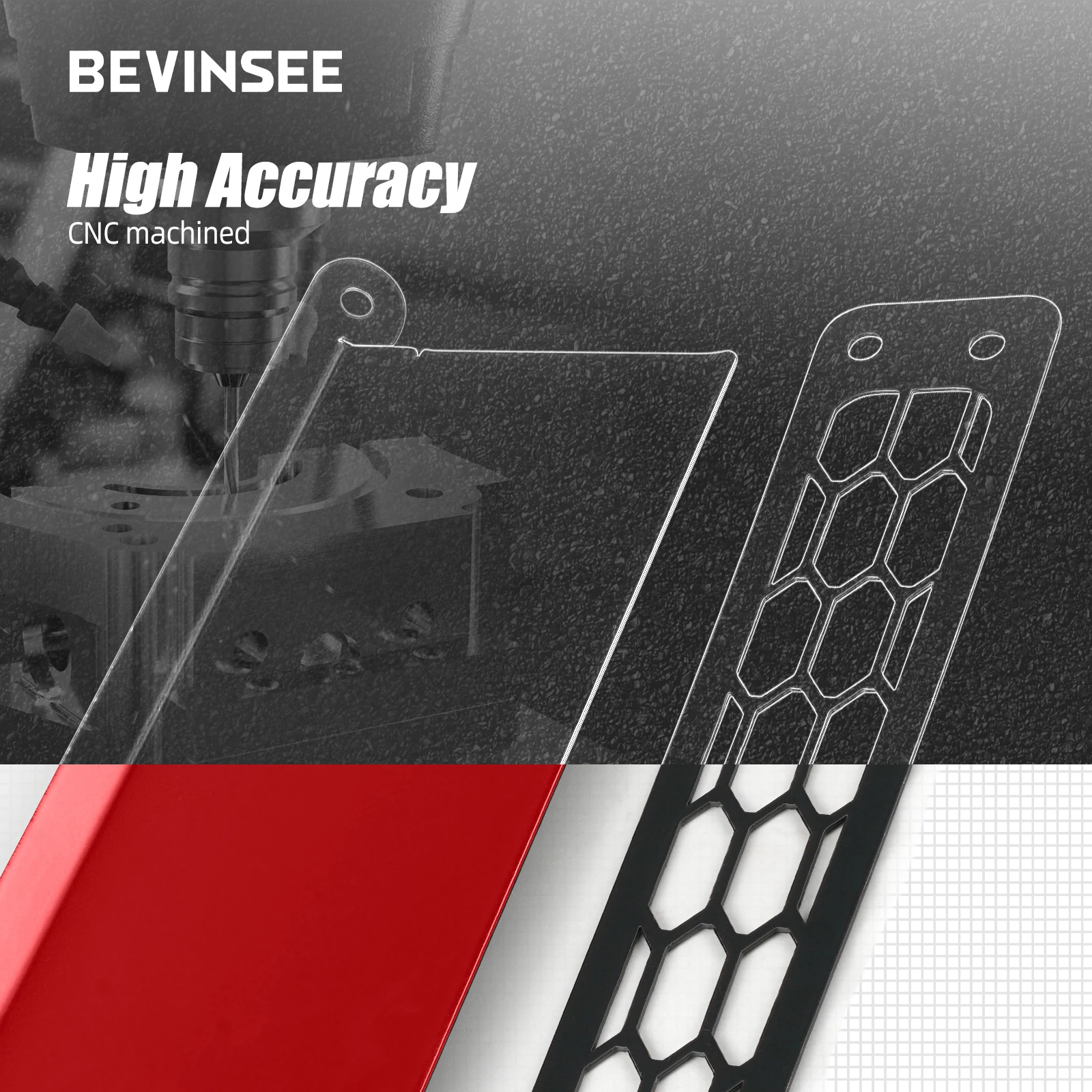 BEVINSEE Dynamic Air Intake Scoop Kit For Audi S3 8V 2013 2014 2015 2016 2017 2018 2019 2020