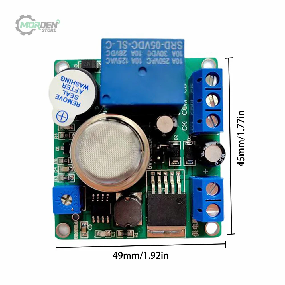 MQ-2 Smoke Sensor Module Smoking Detector Controller Relay Alarm Switch Power Supply Accessories