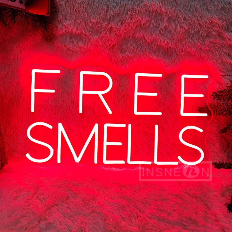 Free Smells Neon Sign Light, Wall Decor, Club Party, Shop, Home, Bedroom, LED Decoration, Birthday Gifts