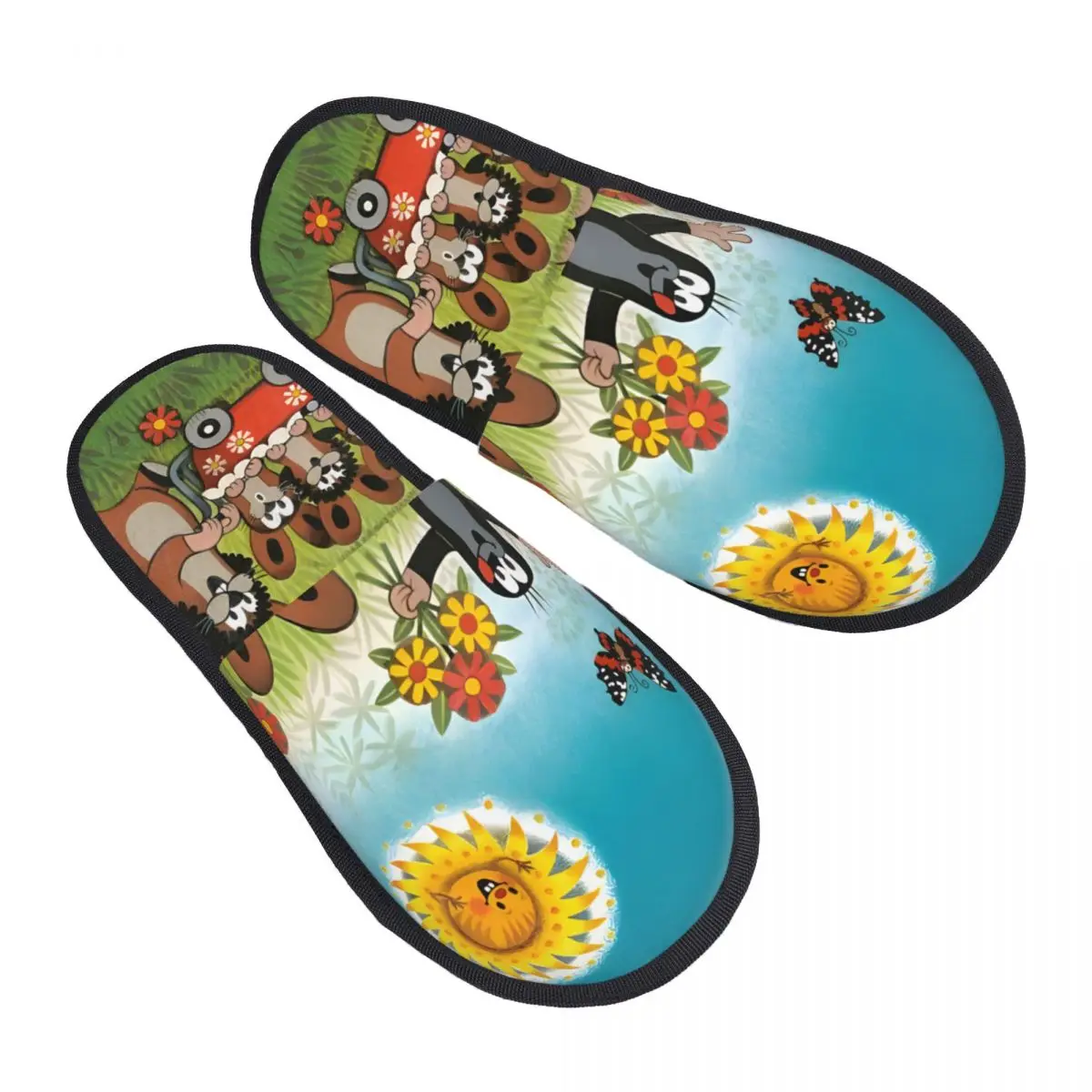 

Изготовленные на заказ домашние тапочки из мягкой пены с эффектом памяти, женские удобные теплые нескользящие тапочки Krtek с героями мультфильмов