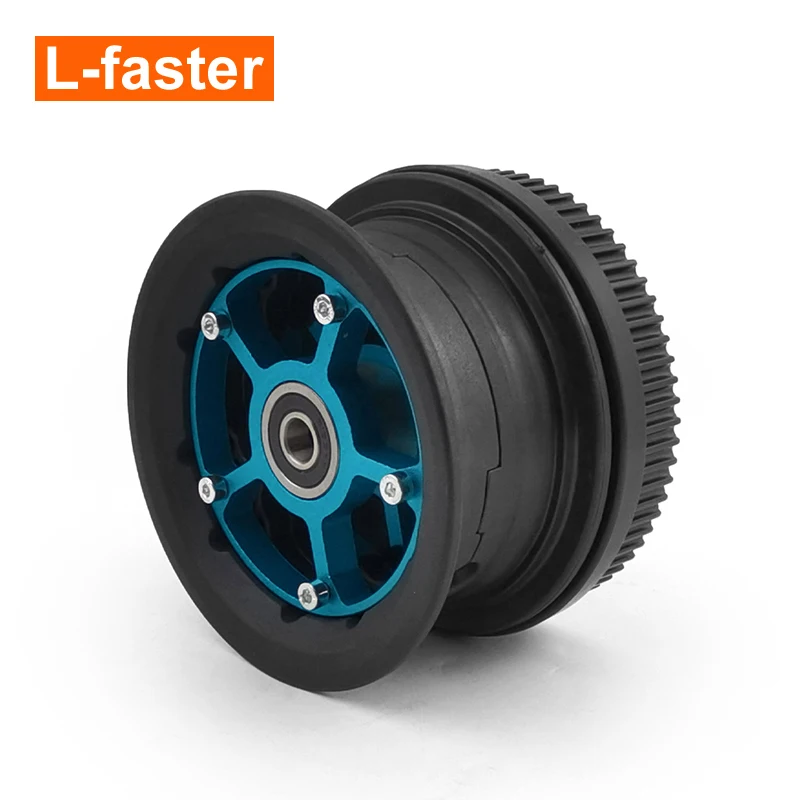 HTD 5M Pulley Wheel 72 Teeth 60T Lightweight Hollow Out Aluminium Hub Nylon Rim For 8 Inch 2.80/2.50-4 Electric Skateboard