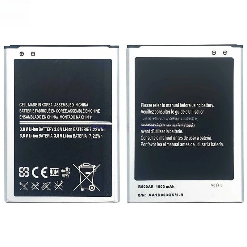 Nova bateria de celular b500ae 3.8v 1900mah para samsung galaxy s4 mini i9190 i9192 i9195 i9197 i257 i435 de alta qualidade