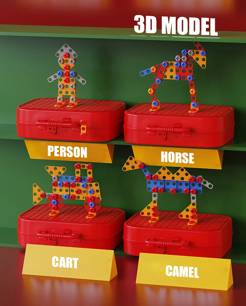 DIY Montage-Elektroschrauber-Spielzeugset Weihnachtsgeschenke Kinder-Reparatur-Werkzeugkasten Kreative Spiele Lernspielzeug für Kinder – Detail 7