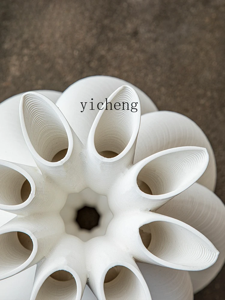 LSL Modern Minimalist Ceramic Vase Creative Design Living Room Decoration Home Matching Light Luxury