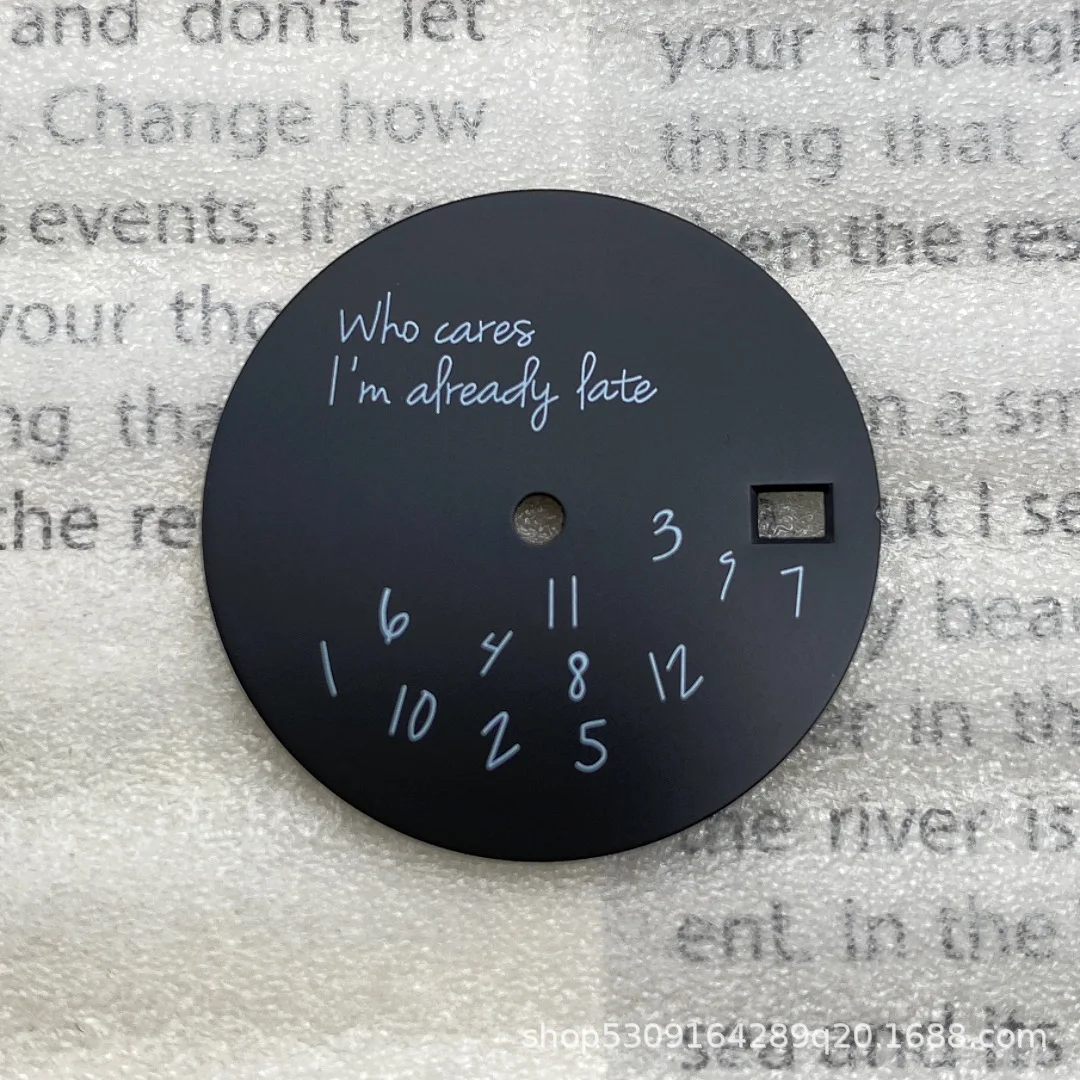 Fai da te Oyster Data Calendario Personaggi Quadrante Nessun puntatore Orologio Accessori di ricambio 28,5 mm adatto per NH35 NH36