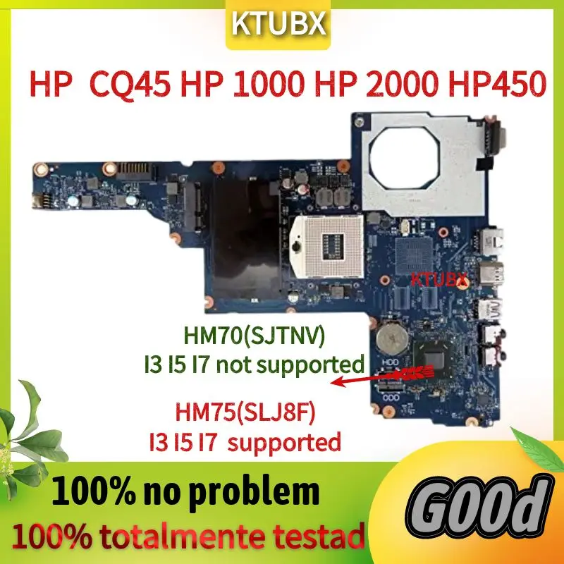 For HP Pavilion CQ45 HP 1000 HP 2000 HP450 Laptop Motherboard.HM70/HM75 .685783 685783 501 685768 6050A2493101-MB-A02