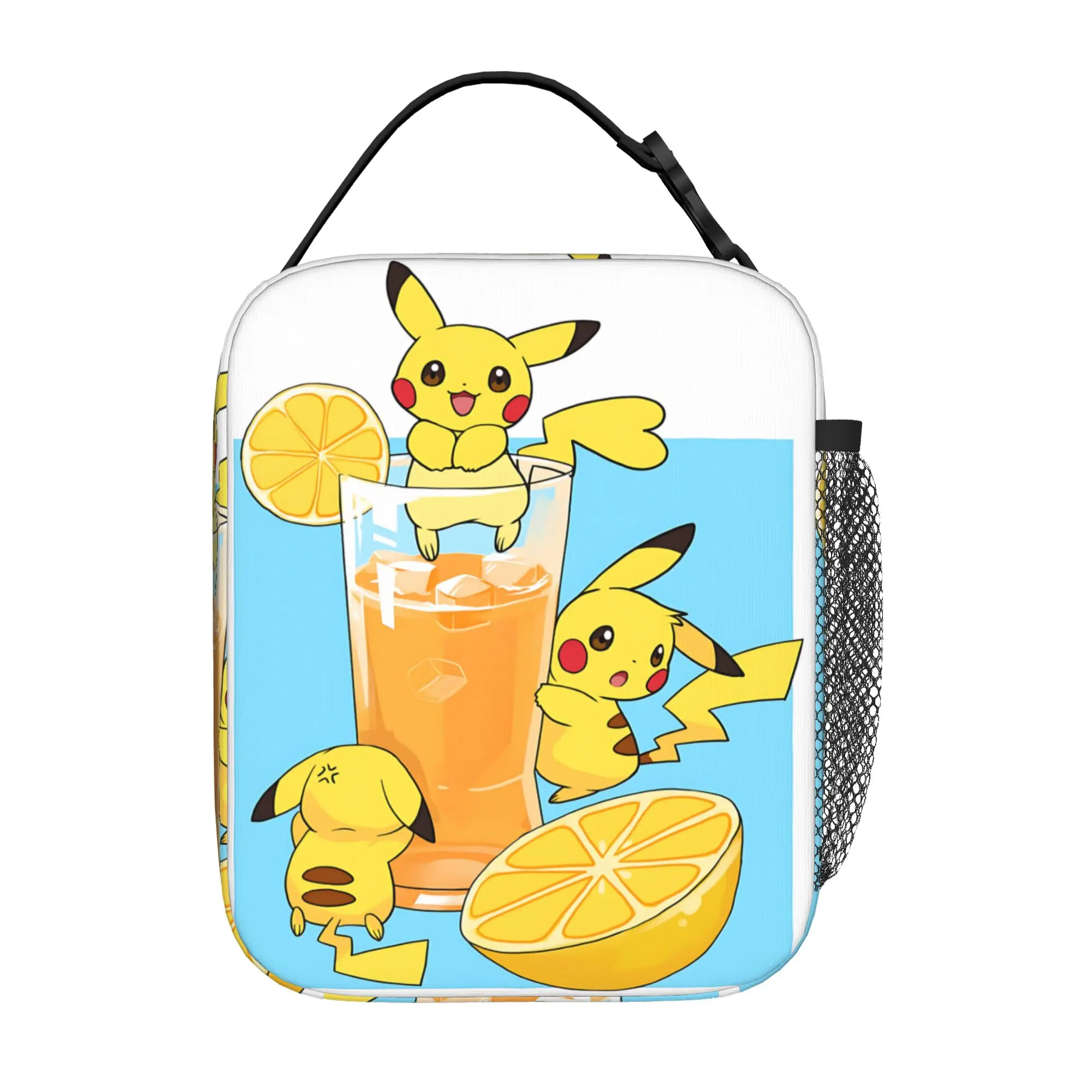 Cartoon Pokemon Theme Insulated Lunch Bag Insulation Bento Pack Rice Bag  bolsa Student Bento Lunch Handbag Insulation