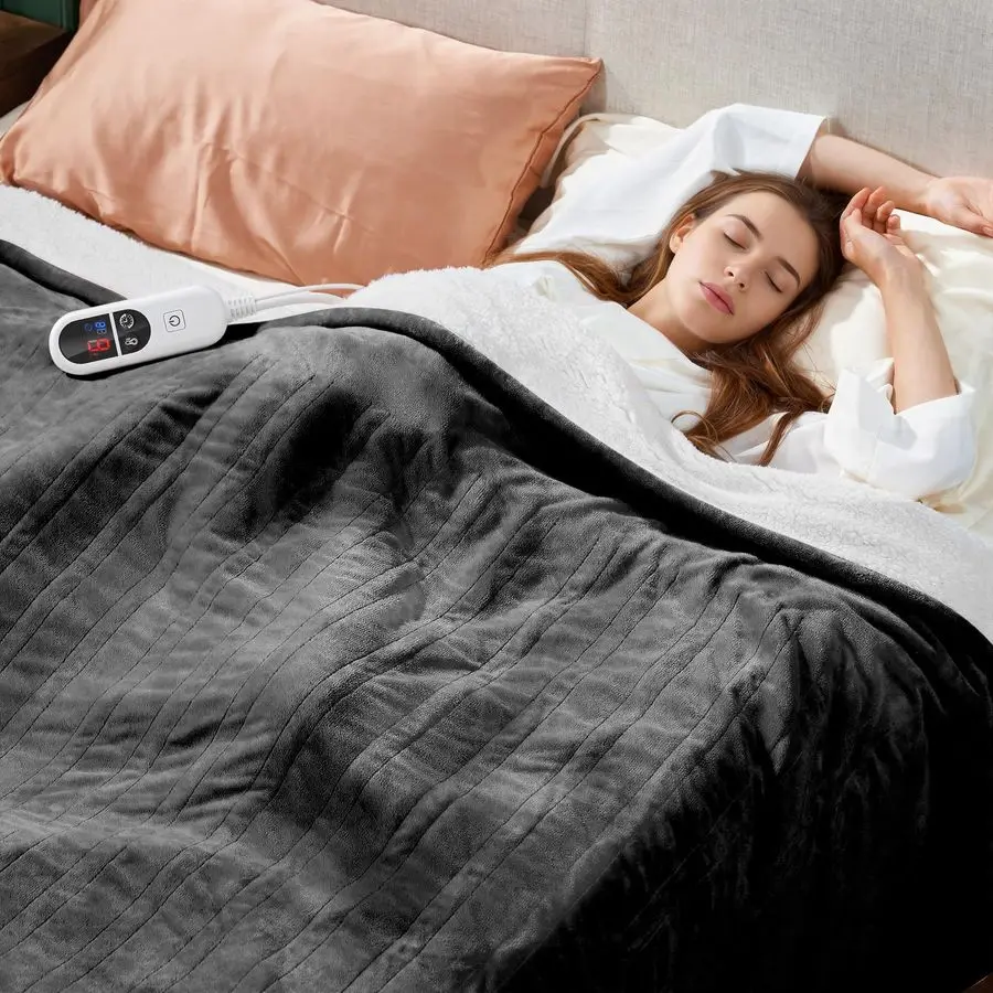 

Blanket Heated Full Size, UltraSoft 84 x 72 Heating Blankets, Fast, Even amp Efficient Heating, 112 Hours AutoOff and 6 Heatin S