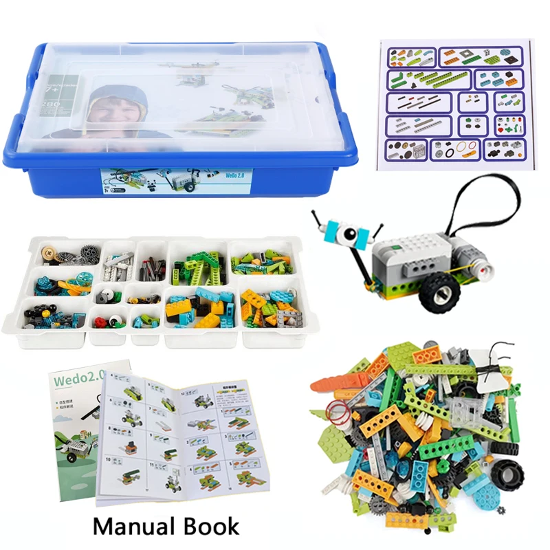 NEW Educational and Dacta Mindstorms WeDo Building Blocks Kit WeDo 2.0 Core Set Compatible 45300 STEAM DIY Bricks Toy Xmas Gifts