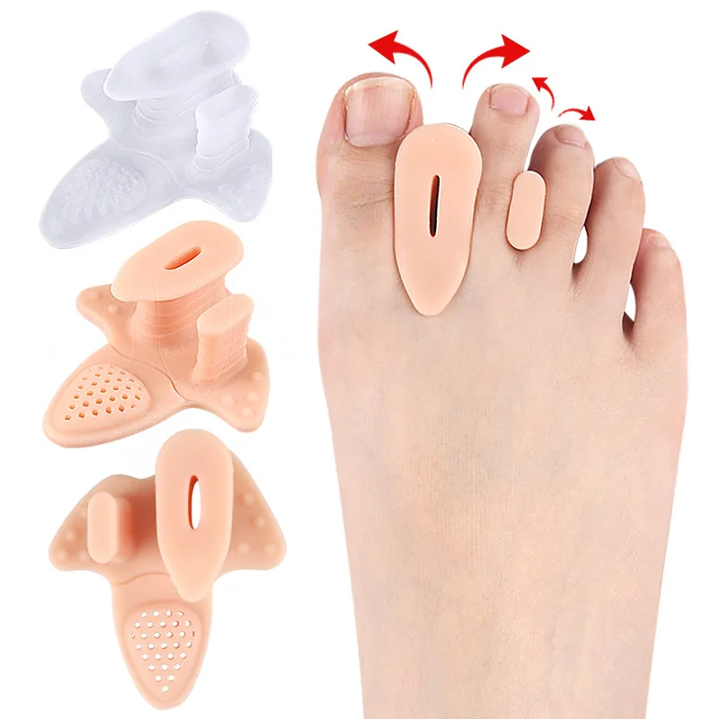 Forefoot Pad Hallux Valgus Toe Separator Soft Massage Clamp Forefoot Pad  With Holes Thickened Sole Toe Separator