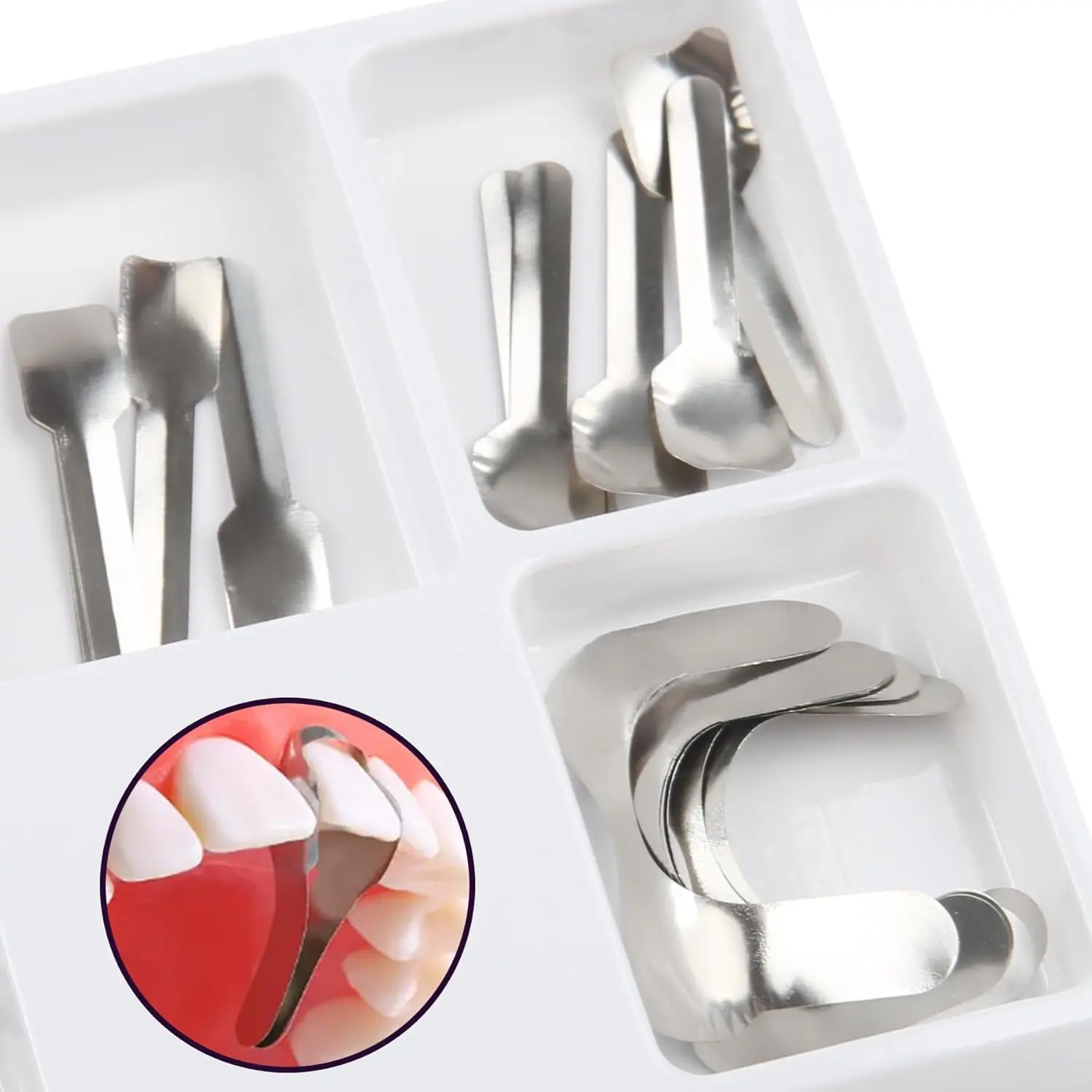 Dental Proximal Anterior Strips with Twin Anterior Matrices 1.888, Matrix Bands Sectional Contoured for Front Teeth Restorations view 6