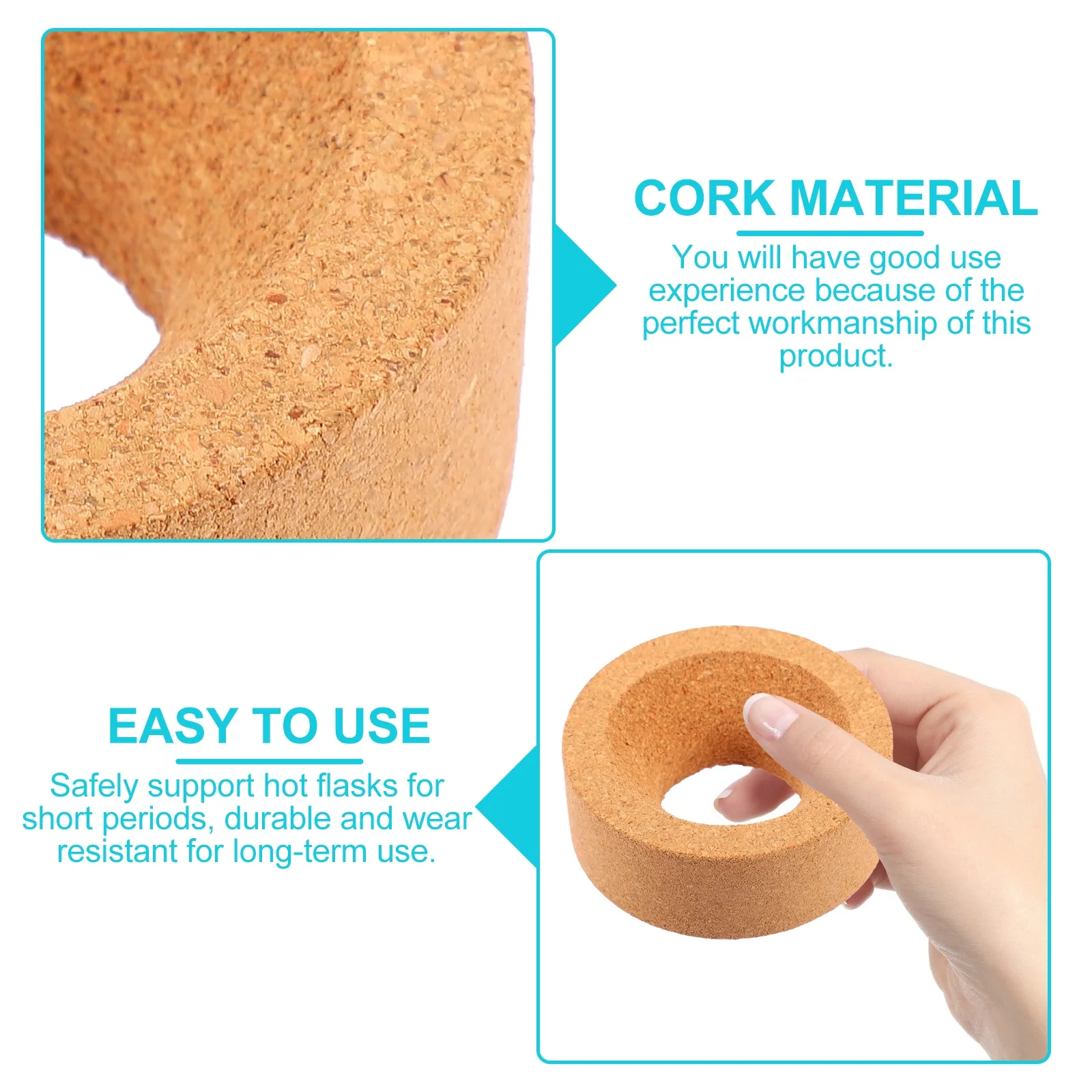 2pcs Cork Stand Round Bottom Holder Laboratory Flask Pad Durable Flask Base Stands For School Lab Equipment Experiment Support