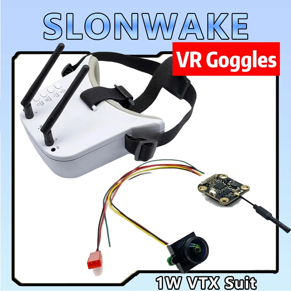 

FPV Goggle 3 дюйма с 5,8G 48CH 1 Вт регулируемый беспроводной AV Передатчик и Starlight CMOS 1000TVL FPV камера для радиоуправляемого гоночного дрона