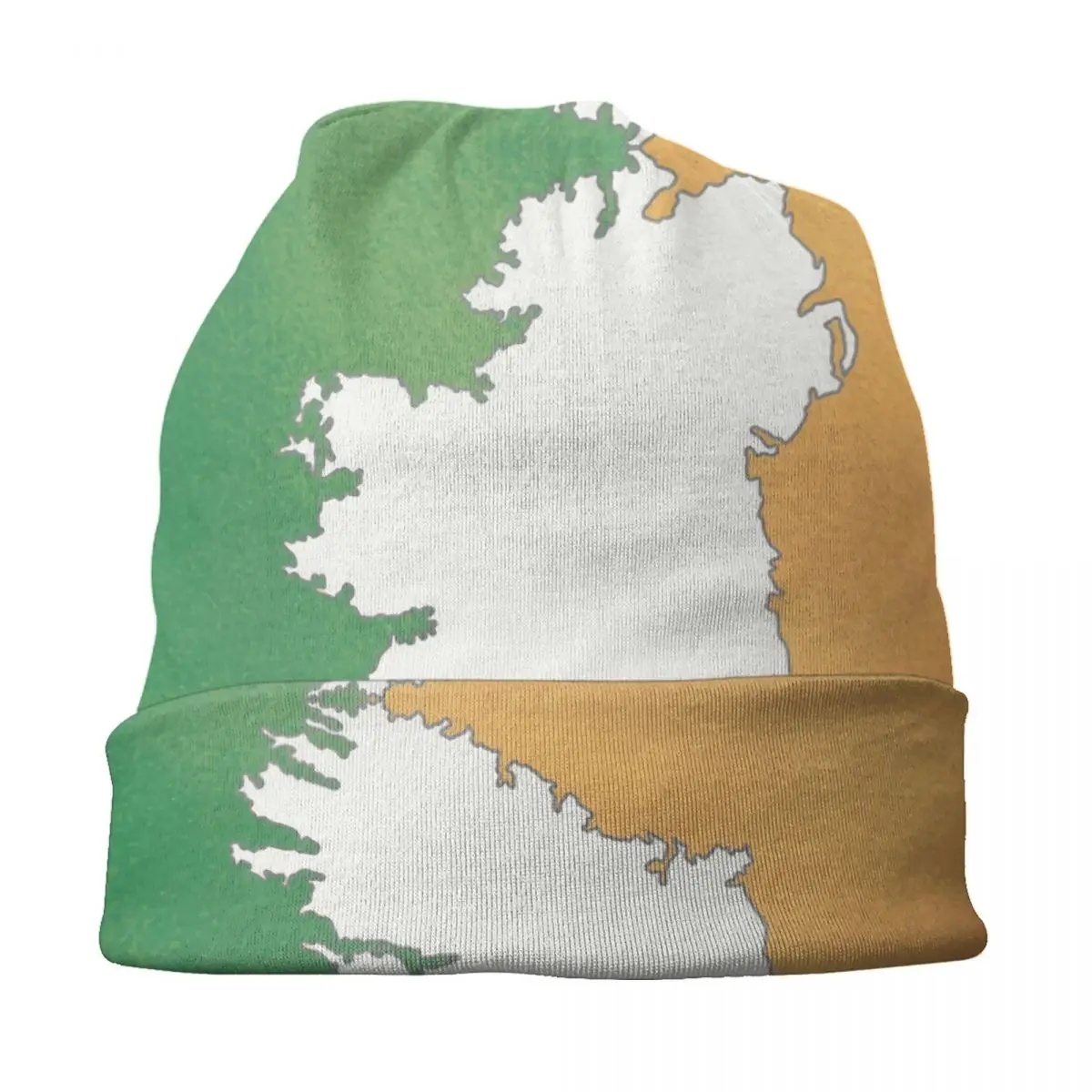 Retro Ireland Map In Irish Flag Bonnet Hats Cool Knitted Hat For Women Men Autumn Winter Warm Patriotic Skullies Beanies Caps