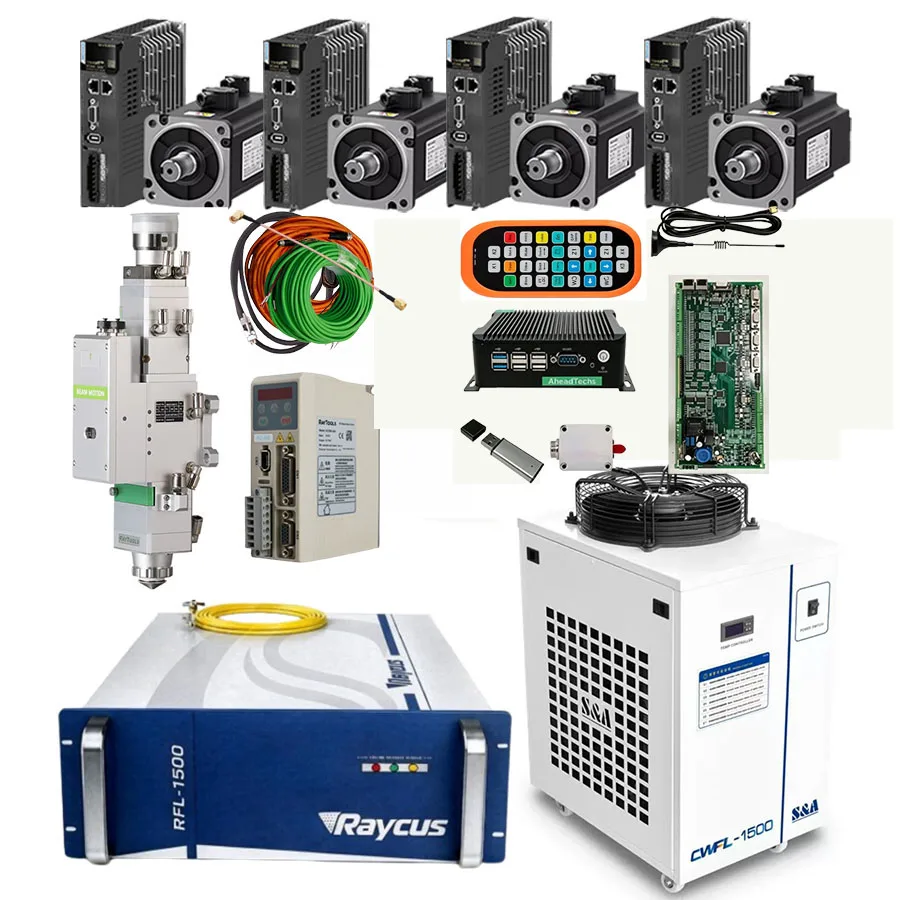 Raycus laser 1500W RFL-C020 2000W RFL-C025 3000W RFL-C3000S  XC4000T Ether CAT laser head BM110 Huichuan servo 750W 400W