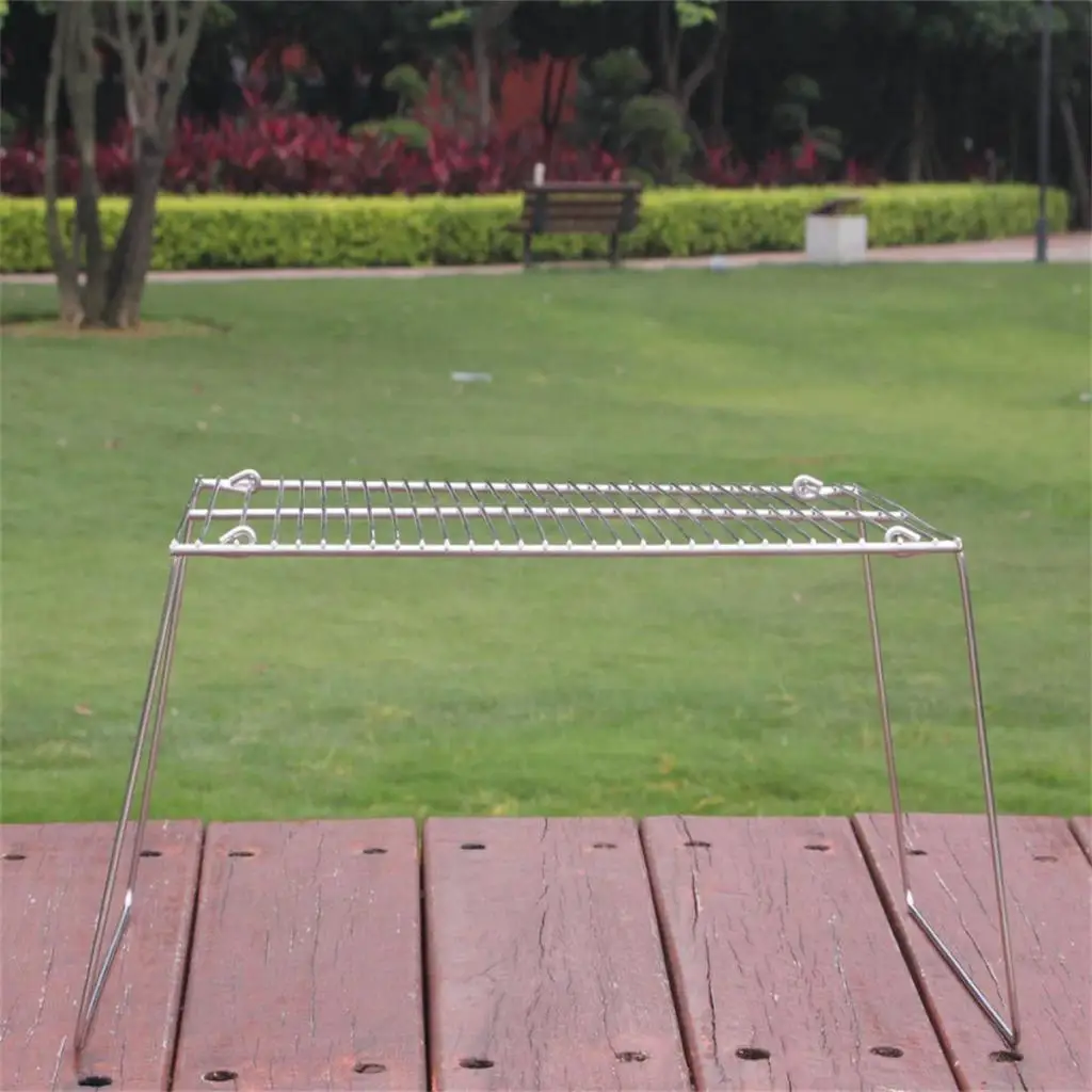 Portable Foldable Campfire Grill Rack Outdoor Stainless Steel for Hiking image 5