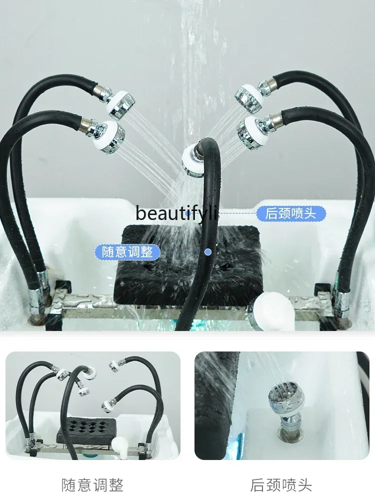 xxxMobile Shampoo Basin Water Bowl Head Therapy Instrument Beauty Salon Barber Shop Water Circulation Integrated Bed